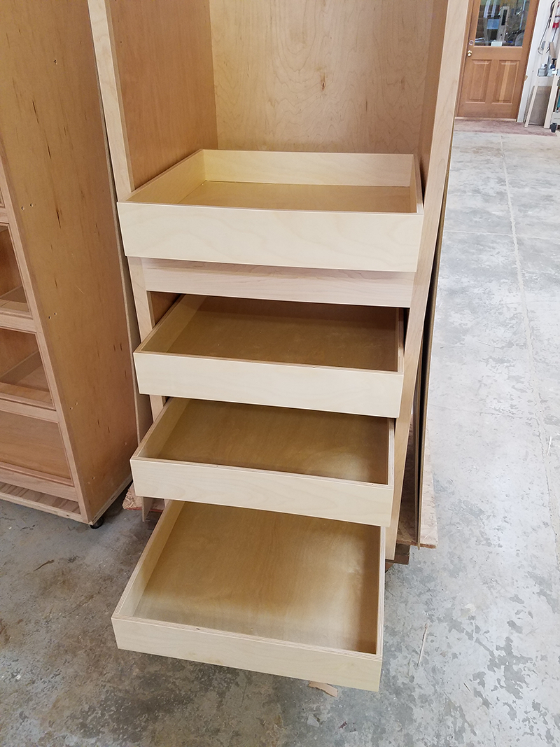 custom pull out drawer kitchen cabinets